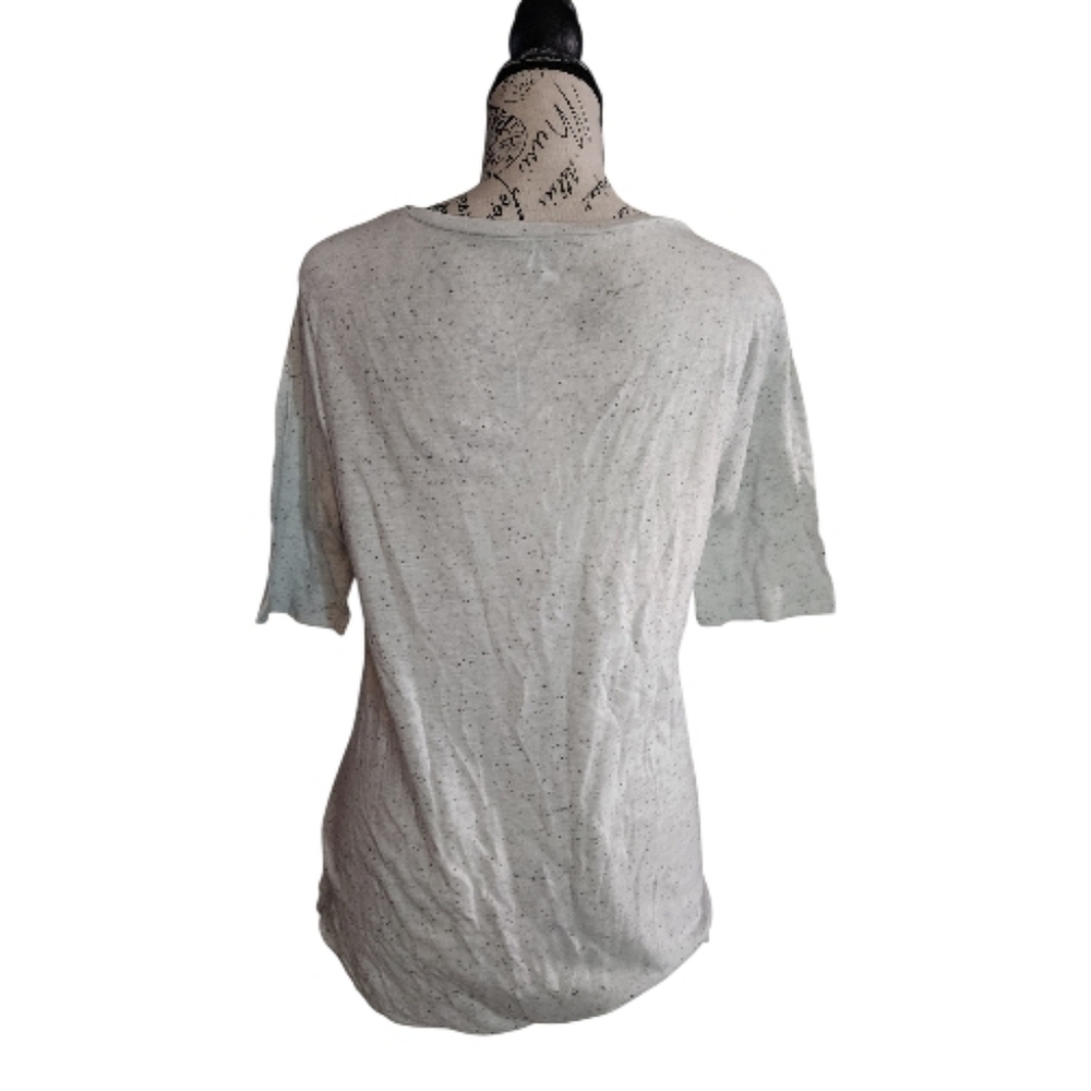NWOT Old Navy, Grey Speckled Scoop Neck Tee, Size Medium - Picture 2 of 4
